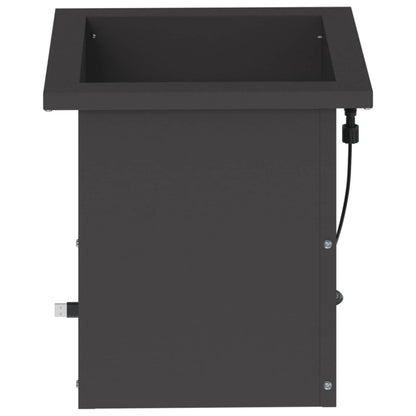 Plantenbak met led Zwart 30 x 30 x 30 cm Staal