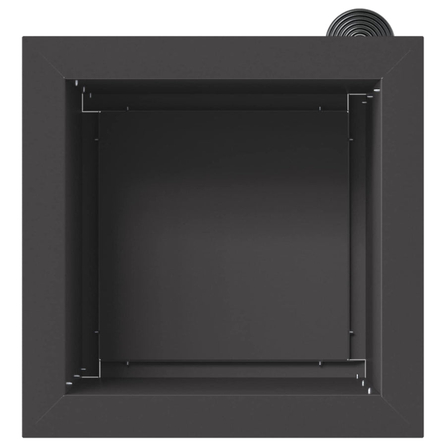 Plantenbak met led 2 st Zwart 30 x 30 x 30 cm Staal