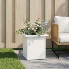 Plantenbak met led 30x30x30 cm staal wit