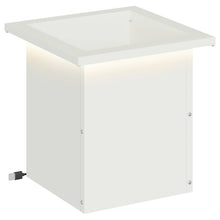 Plantenbak met led Wit 30 x 30 x 30 cm Staal