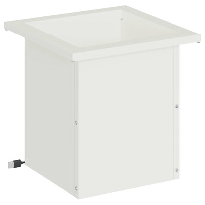 Plantenbak met led Wit 30 x 30 x 30 cm Staal