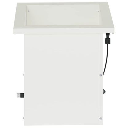 Plantenbak met led Wit 30 x 30 x 30 cm Staal