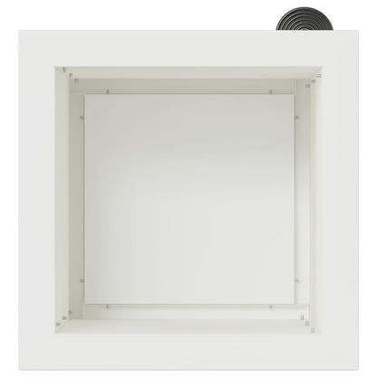 Plantenbak met led Wit 30 x 30 x 30 cm Staal