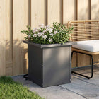 Plantenbak staal 30x30x30 cm antraciet LED