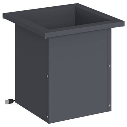 Plantenbak met led Antraciet 30 x 30 x 30 cm Staal