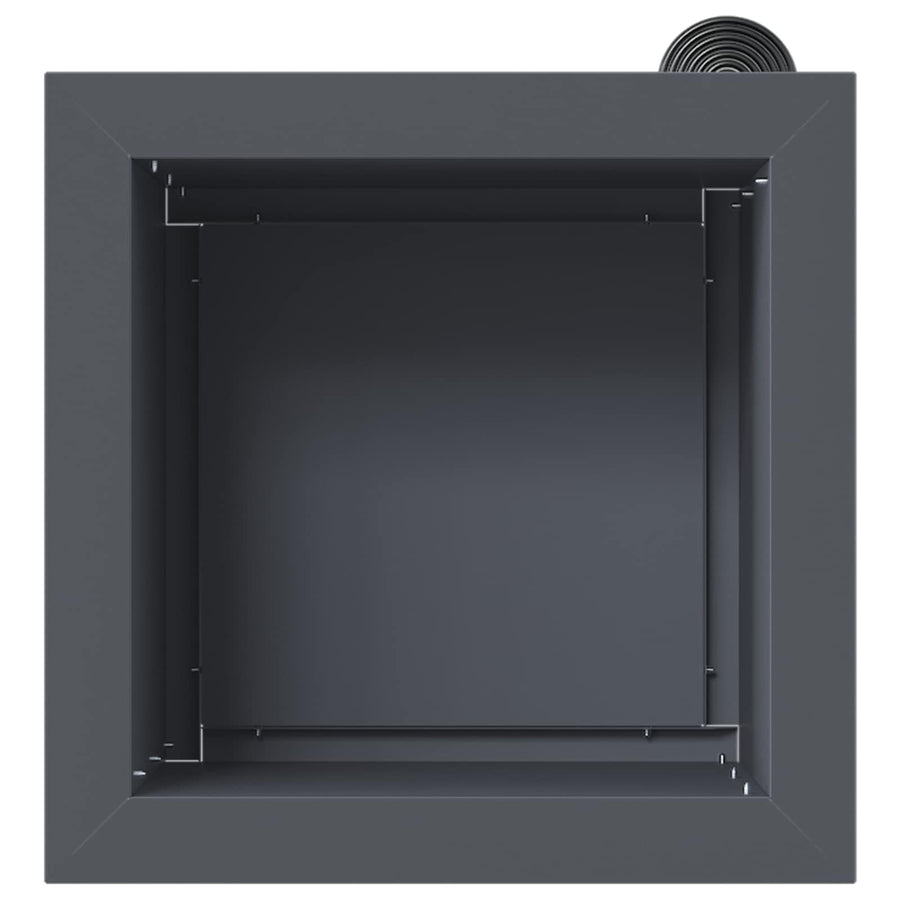 Plantenbak met led 2 st Antraciet 30 x 30 x 30 cm Staal