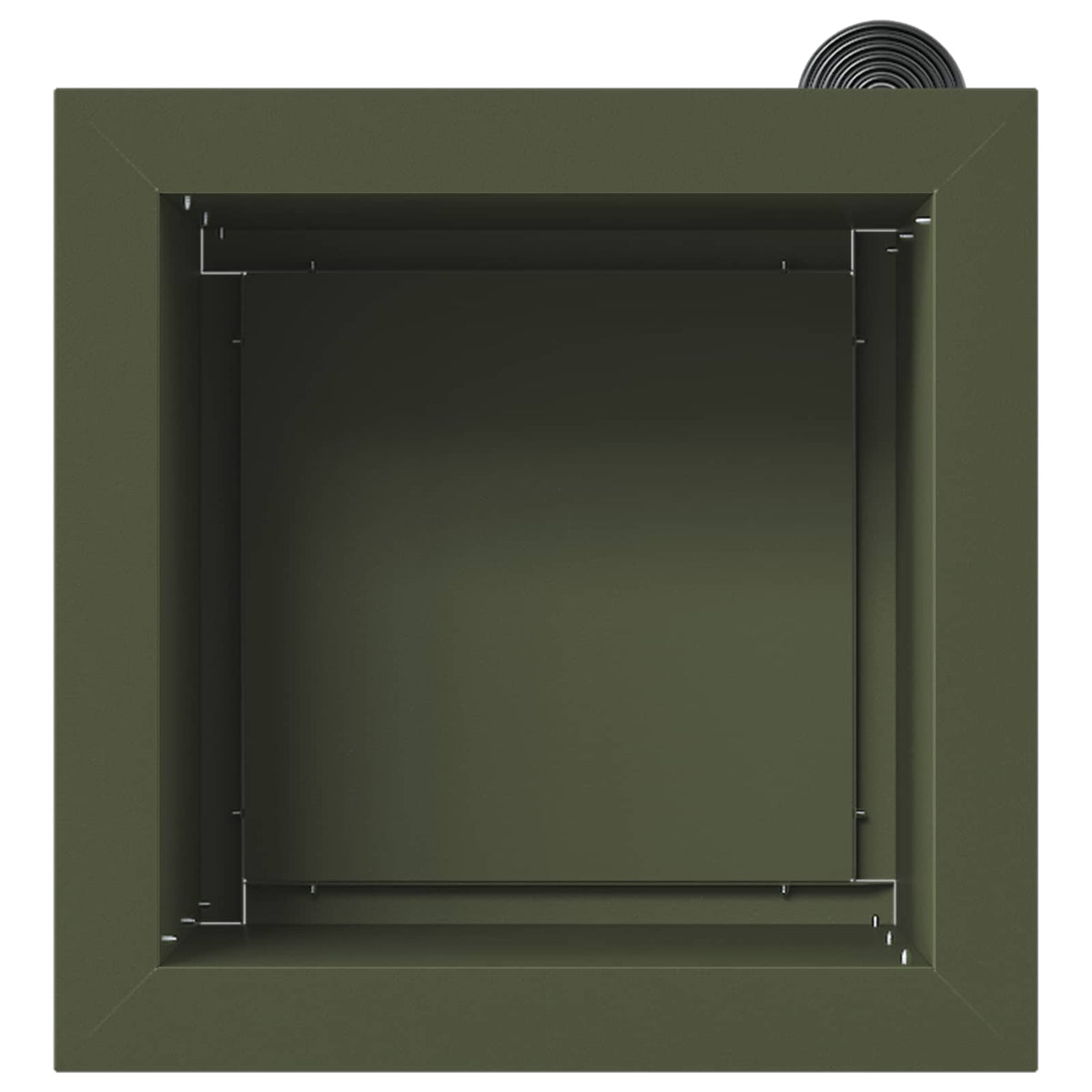 Plantenbak met led Olijfgroen 30 x 30 x 30 cm Staal