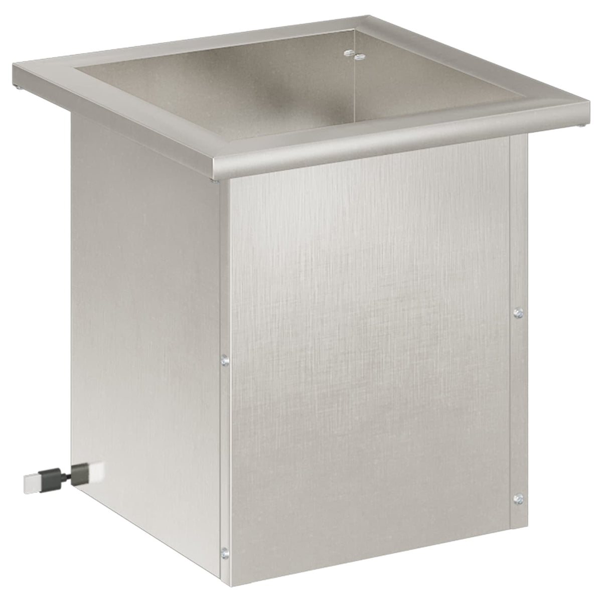Plantenbak met led zilver 30 x 30 x 30 cm Roestvrij staal