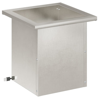 Plantenbak met led zilver 30 x 30 x 30 cm Roestvrij staal