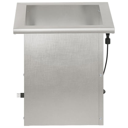 Plantenbak met led zilver 30 x 30 x 30 cm Roestvrij staal