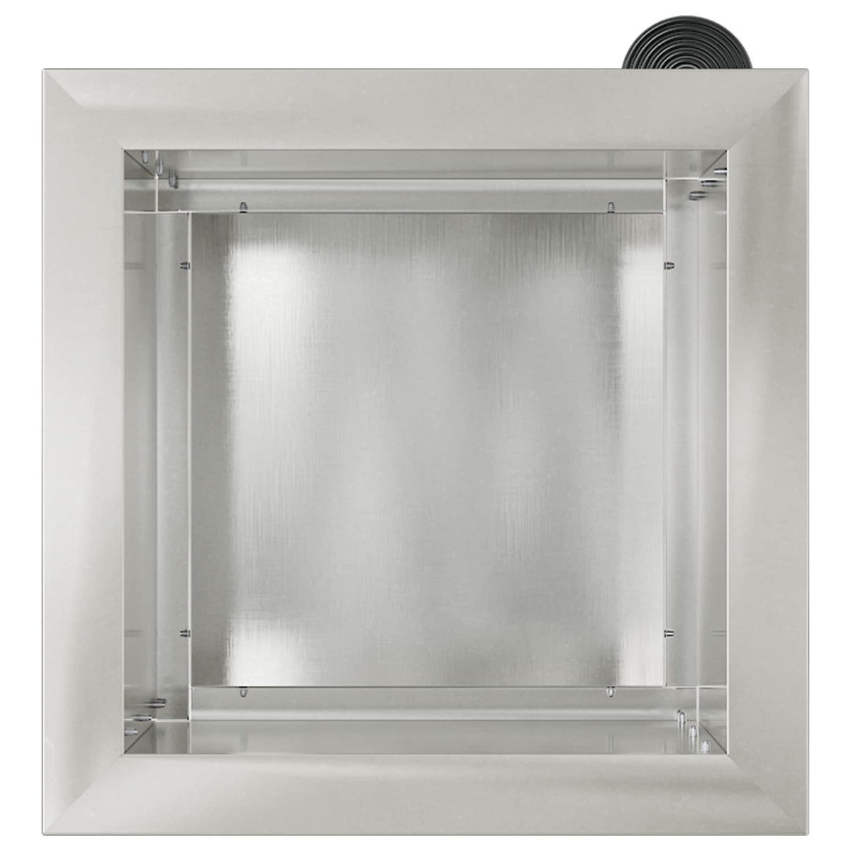 Plantenbak met led 2 st zilver 30 x 30 x 30 cm Roestvrij staal