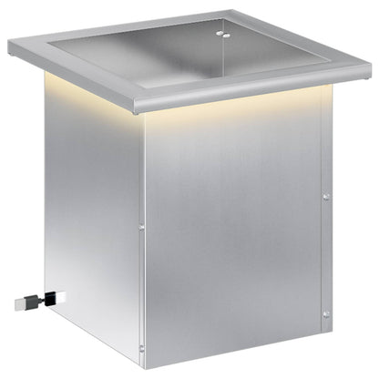 Plantenbak met led zilver 30 x 30 x 30 cm Gegalvaniseerd staal