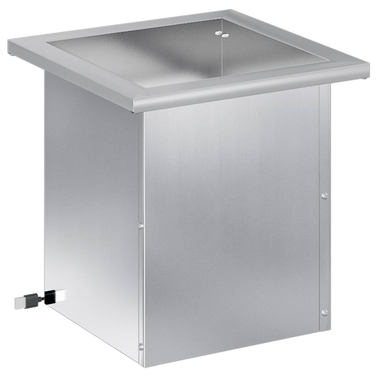 Plantenbak met led zilver 30 x 30 x 30 cm Gegalvaniseerd staal