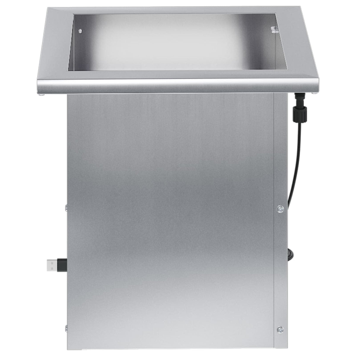Plantenbak met led zilver 30 x 30 x 30 cm Gegalvaniseerd staal
