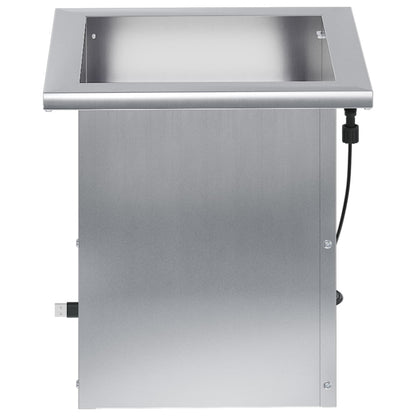 Plantenbak met led zilver 30 x 30 x 30 cm Gegalvaniseerd staal