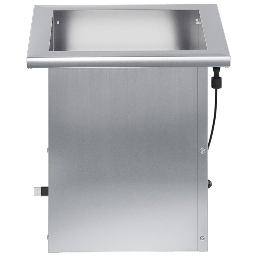 Plantenbak met led zilver 30 x 30 x 30 cm Gegalvaniseerd staal