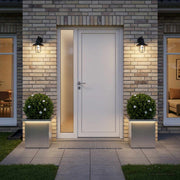 Plantenbak met led 30x30x30 cm zilver