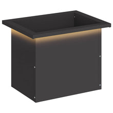 Plantenbak met led Zwart 30 x 40 x 30 cm Staal