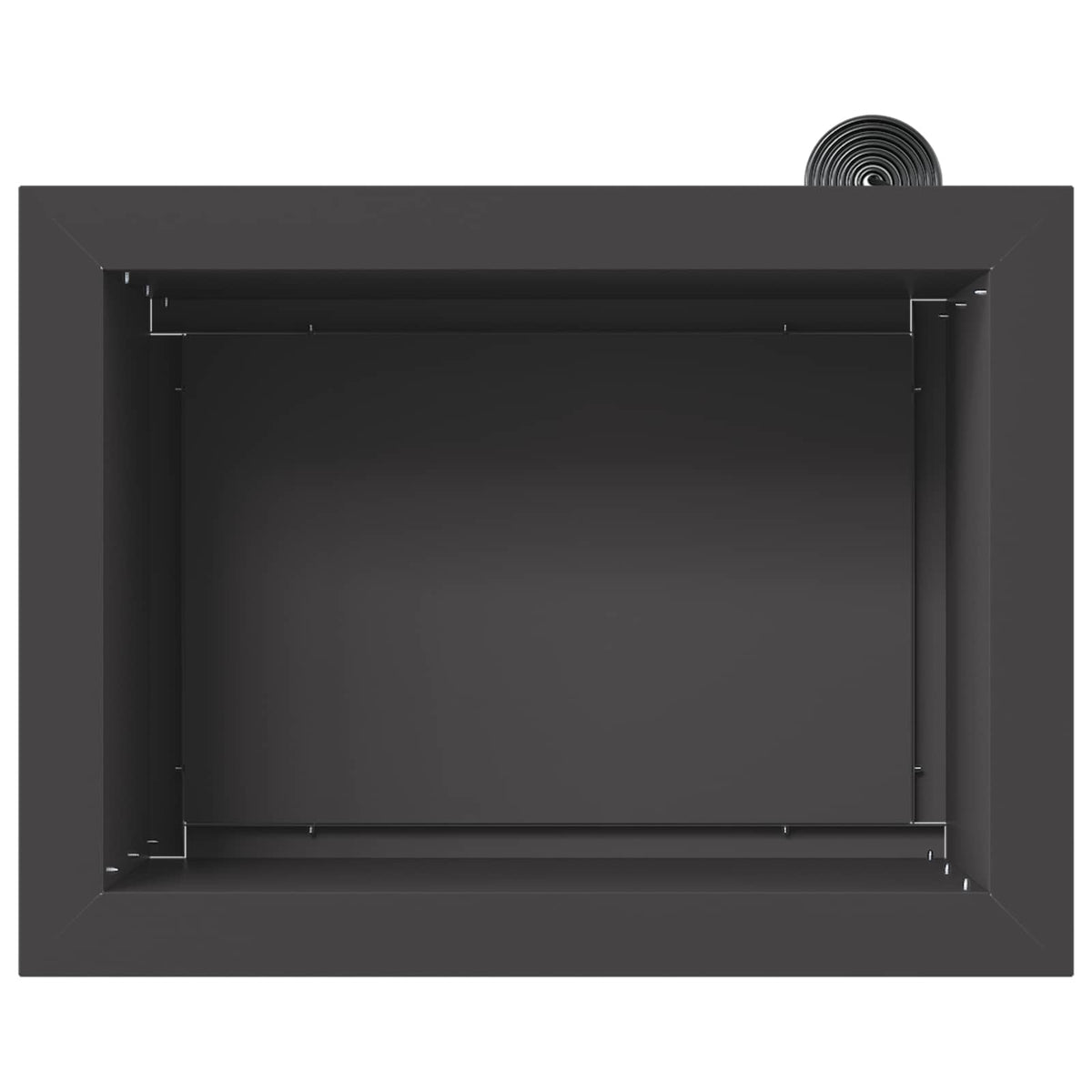 Plantenbak met led Zwart 30 x 40 x 30 cm Staal