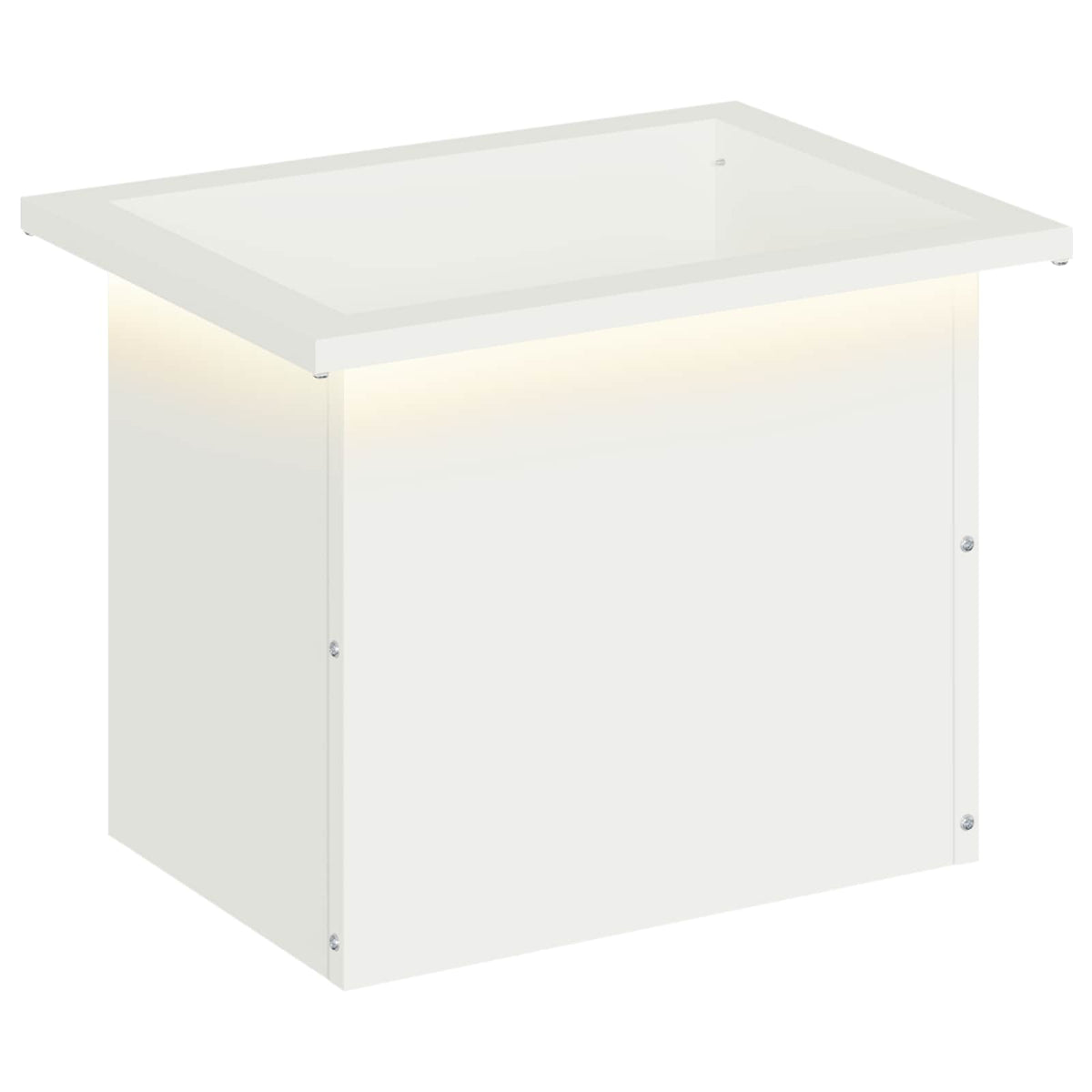 Plantenbak met led Wit 30 x 40 x 30 cm Staal