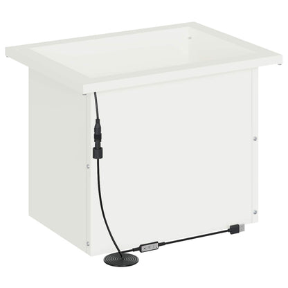 Plantenbak met led Wit 30 x 40 x 30 cm Staal