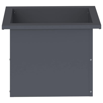 Plantenbak met led 2 st Antraciet 30 x 40 x 30 cm Staal