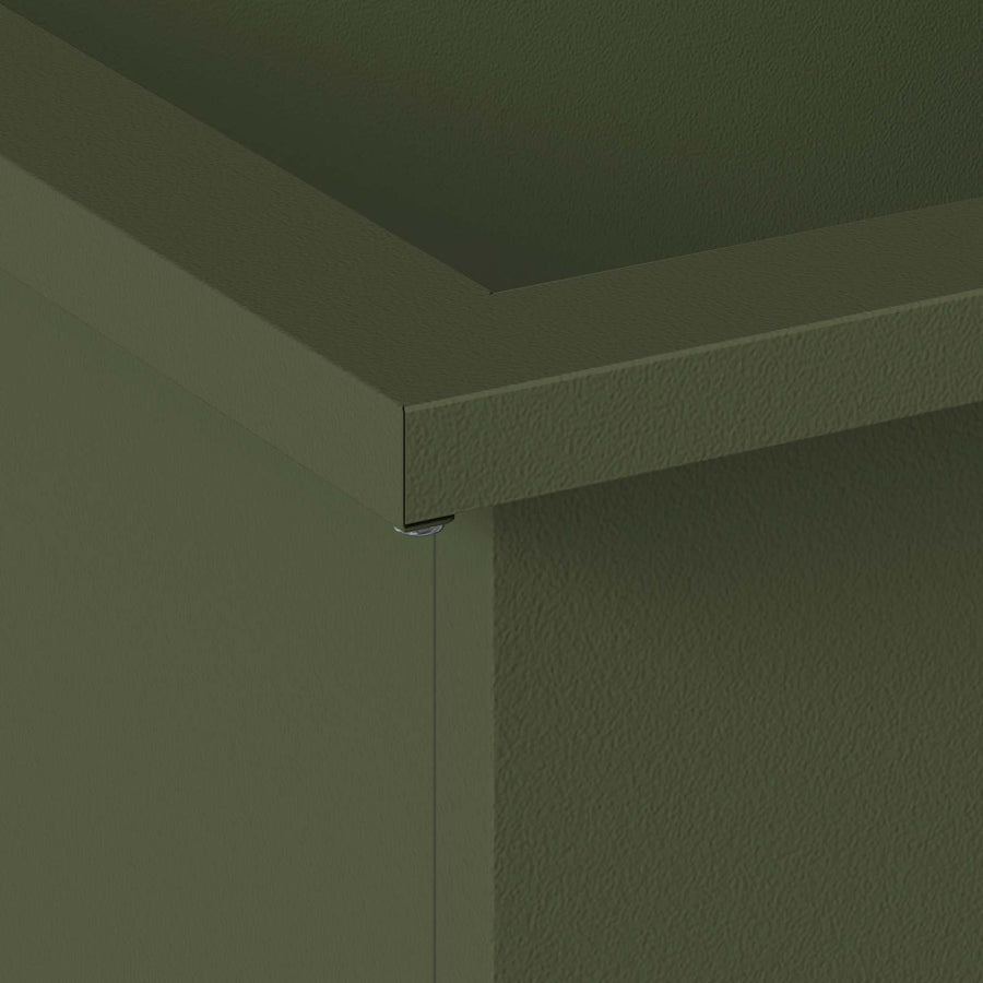 Plantenbak met led Olijfgroen 30 x 40 x 30 cm Staal