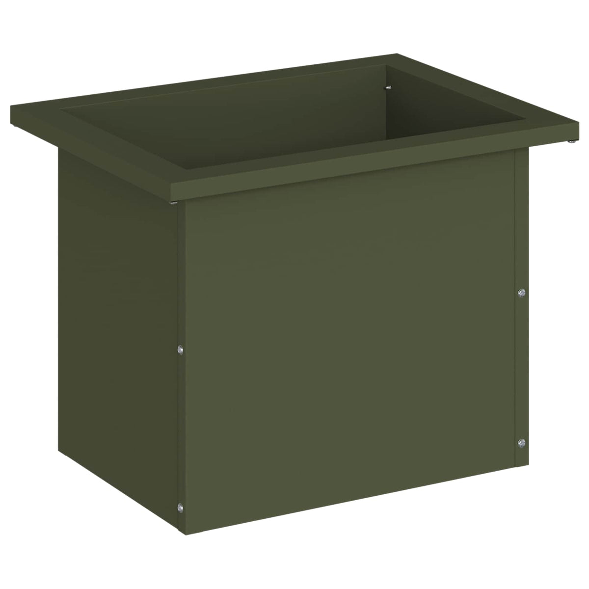 Plantenbak met led Olijfgroen 30 x 40 x 30 cm Staal