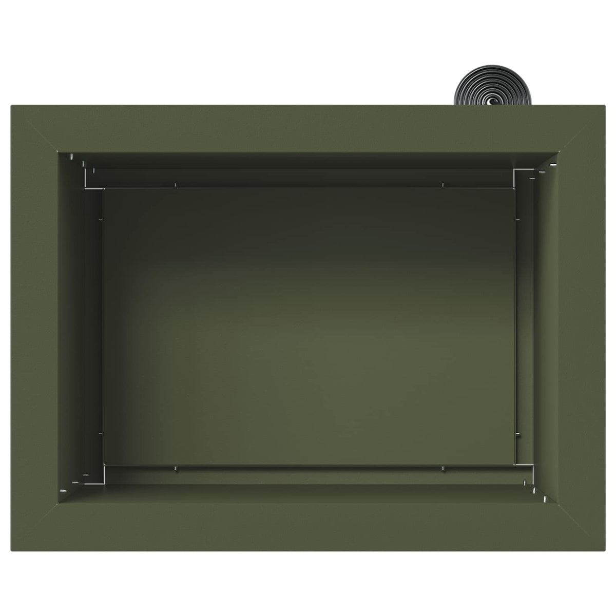 Plantenbak met led Olijfgroen 30 x 40 x 30 cm Staal