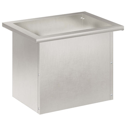 Plantenbak met led zilver 30 x 40 x 30 cm Roestvrij staal