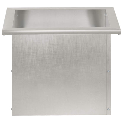 Plantenbak met led zilver 30 x 40 x 30 cm Roestvrij staal