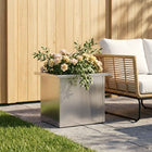Plantenbak led zilver 30x40x30 cm staal