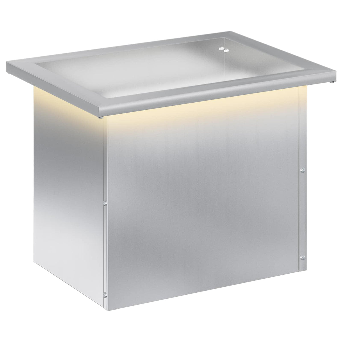 Plantenbak met led zilver 30 x 40 x 30 cm Gegalvaniseerd staal