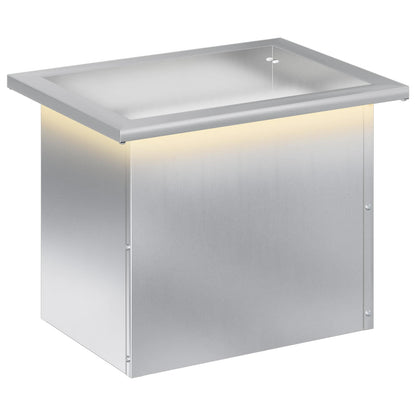 Plantenbak met led zilver 30 x 40 x 30 cm Gegalvaniseerd staal