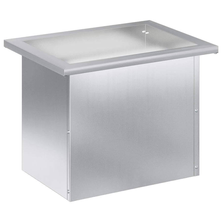 Plantenbak met led zilver 30 x 40 x 30 cm Gegalvaniseerd staal