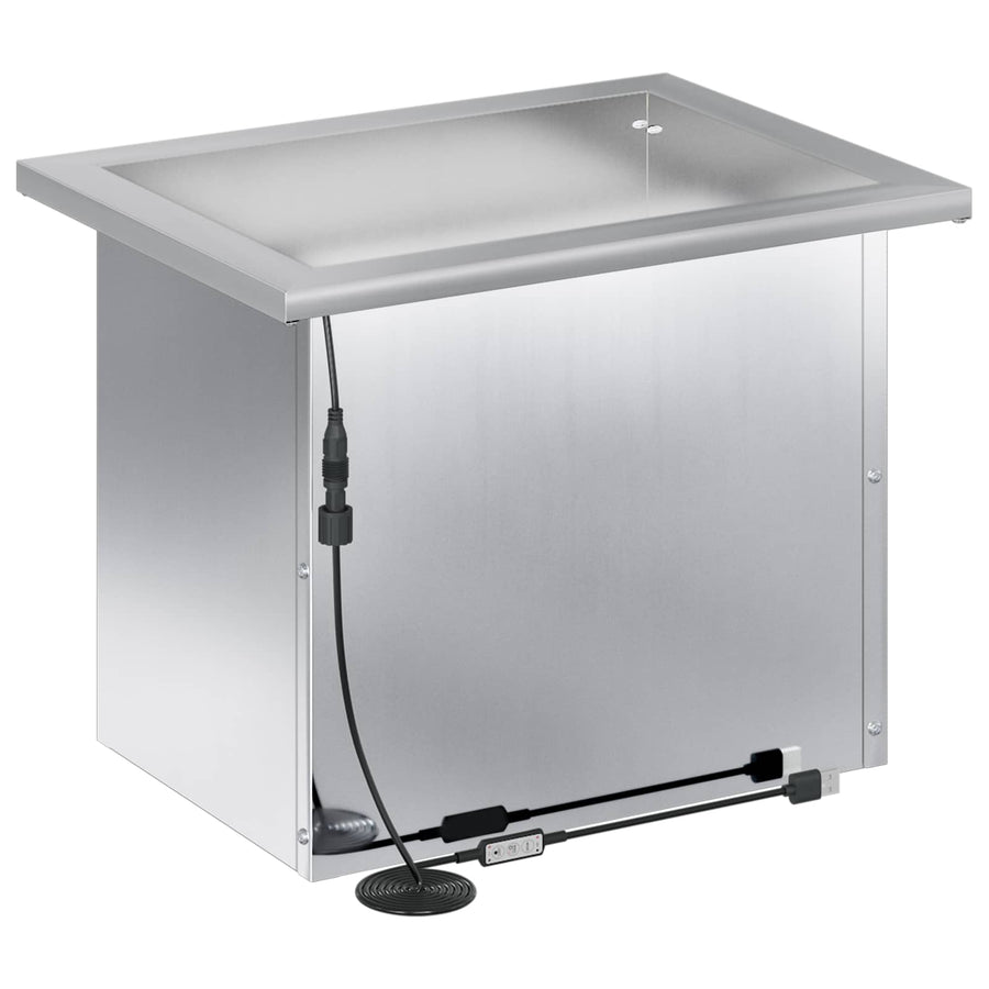 Plantenbak met led zilver 30 x 40 x 30 cm Gegalvaniseerd staal