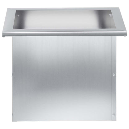Plantenbak met led zilver 30 x 40 x 30 cm Gegalvaniseerd staal