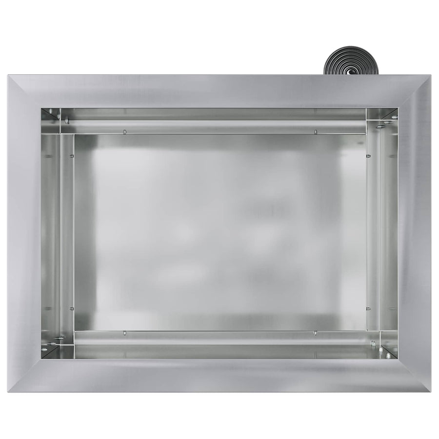Plantenbak met led 2 st zilver 30 x 40 x 30 cm