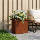 Plantenbak staal roestkleur 30x40x30 cm led