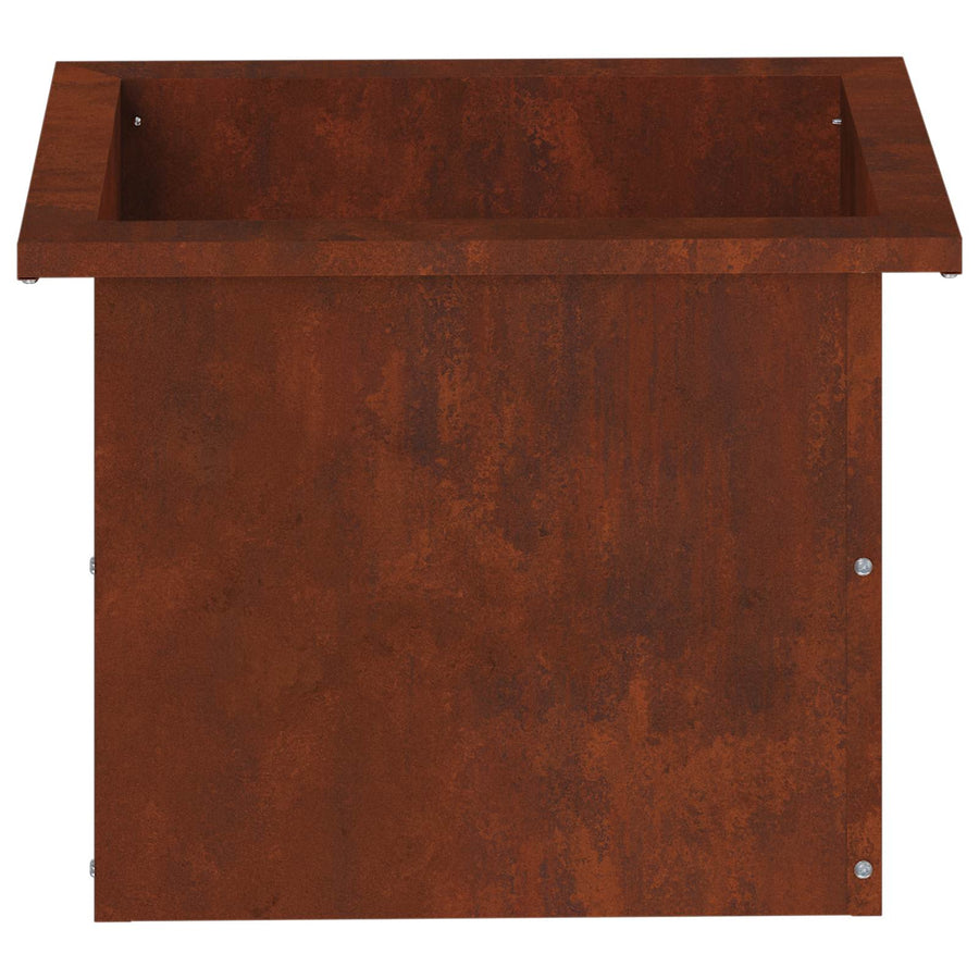 Plantenbak met led Roestkleurig 30 x 40 x 30 cm weervast staal