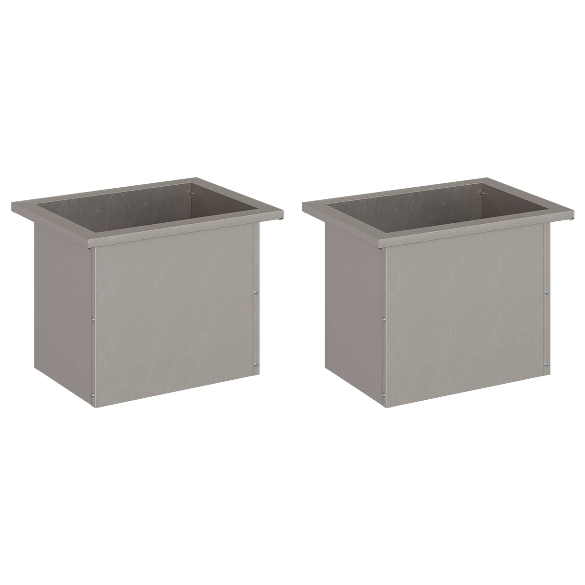 Plantenbak met led 2 st Roestkleurig 30 x 40 x 30 cm