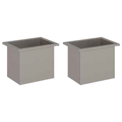 Plantenbak met led 2 st Roestkleurig 30 x 40 x 30 cm