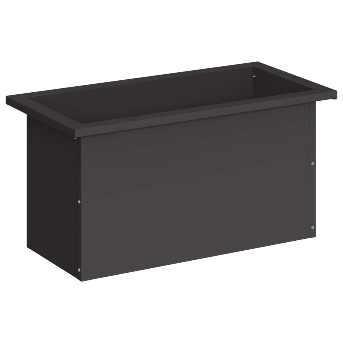 Plantenbak met led Zwart 30 x 60 x 30 cm Staal
