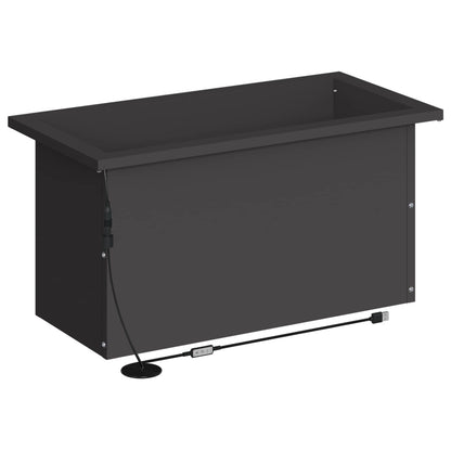 Plantenbak met led Zwart 30 x 60 x 30 cm Staal