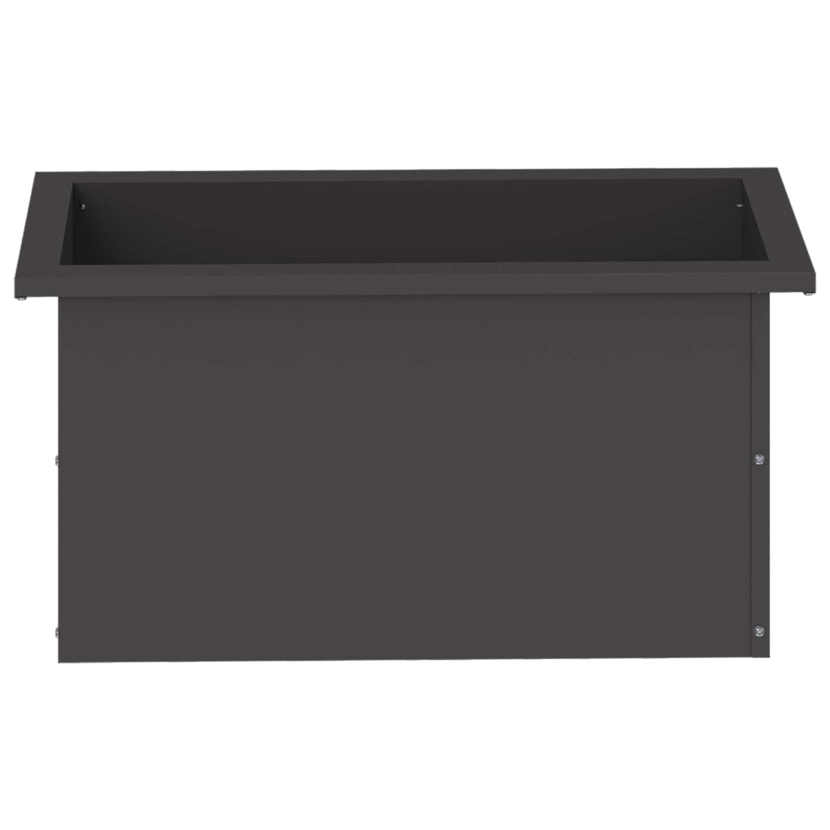 Plantenbak met led Zwart 30 x 60 x 30 cm Staal