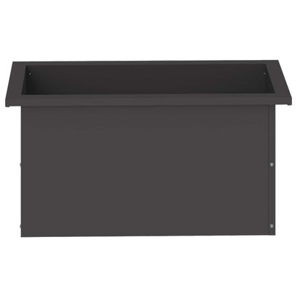 Plantenbak met led Zwart 30 x 60 x 30 cm Staal
