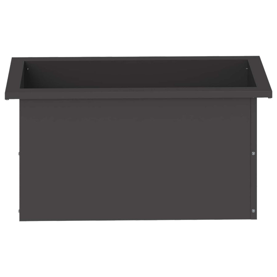Plantenbak met led Zwart 30 x 60 x 30 cm Staal