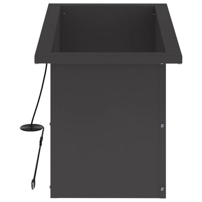 Plantenbak met led Zwart 30 x 60 x 30 cm Staal