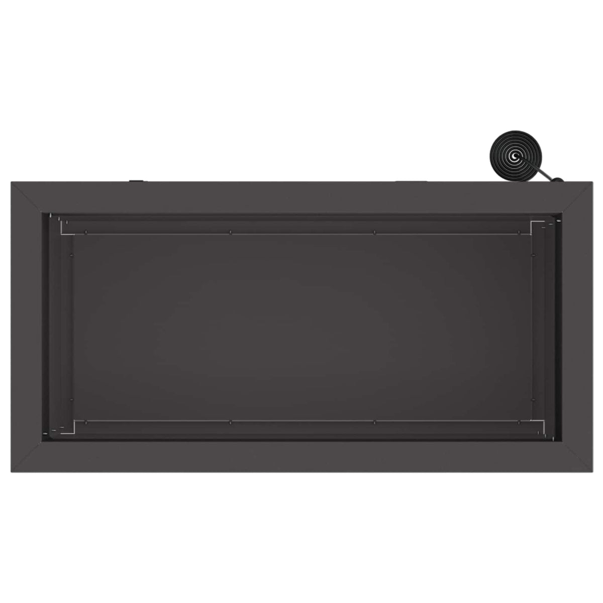 Plantenbak met led Zwart 30 x 60 x 30 cm Staal