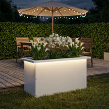 Plantenbak met led Wit 30 x 60 x 30 cm Staal